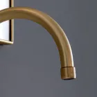 Mélangeur de lavabo 3 trous avec bec haut avec vidage en laiton Made in Italy - Rouge Viadurini