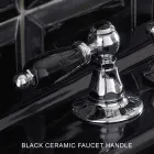 Mitigeur de lavabo 3 trous avec leviers de style classique en laiton artisanal - Noriana Viadurini