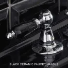 Mitigeur de lavabo 3 trous avec drain en laiton style artisanal classique - Noriana Viadurini