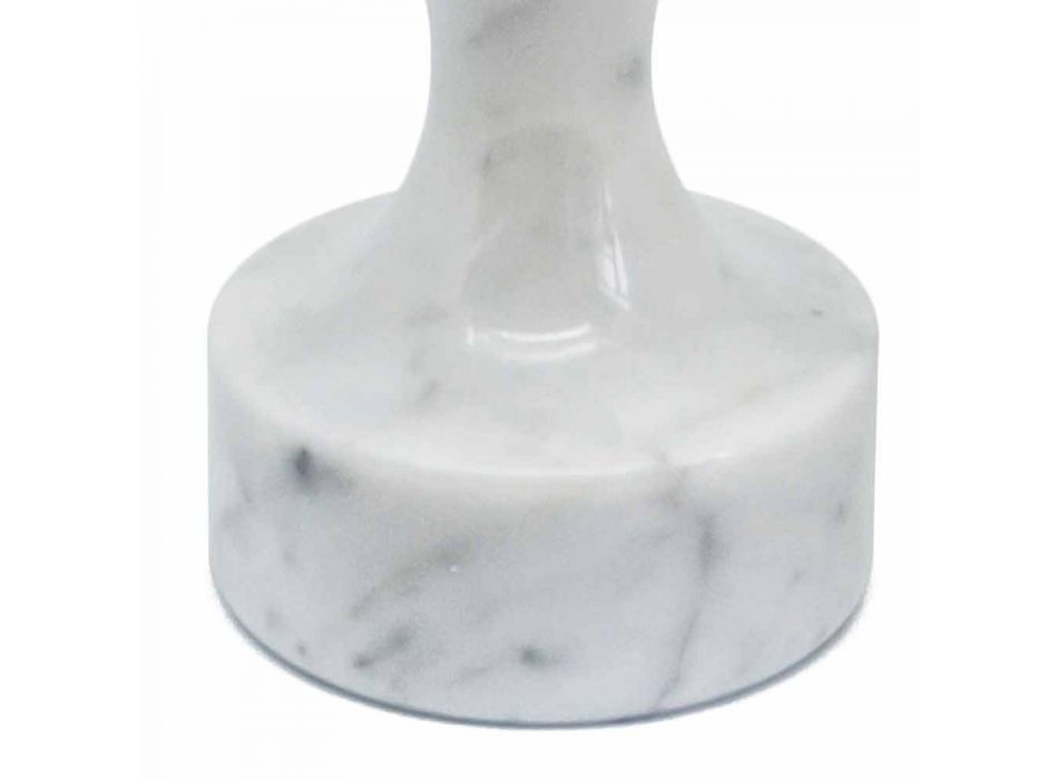 Souffleur de viande moderne en marbre blanc de Carrare fabriqué en Italie - Daia Viadurini