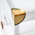 Coffre de rangement en plexiglas avec détails dorés, fabriqué en Italie - Briseide Viadurini
