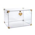 Coffre de rangement en plexiglas avec détails dorés, fabriqué en Italie - Briseide