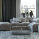 Malle en Cristal Acrylique Transparent ou Fumé et Acier Moderne - Dante Viadurini