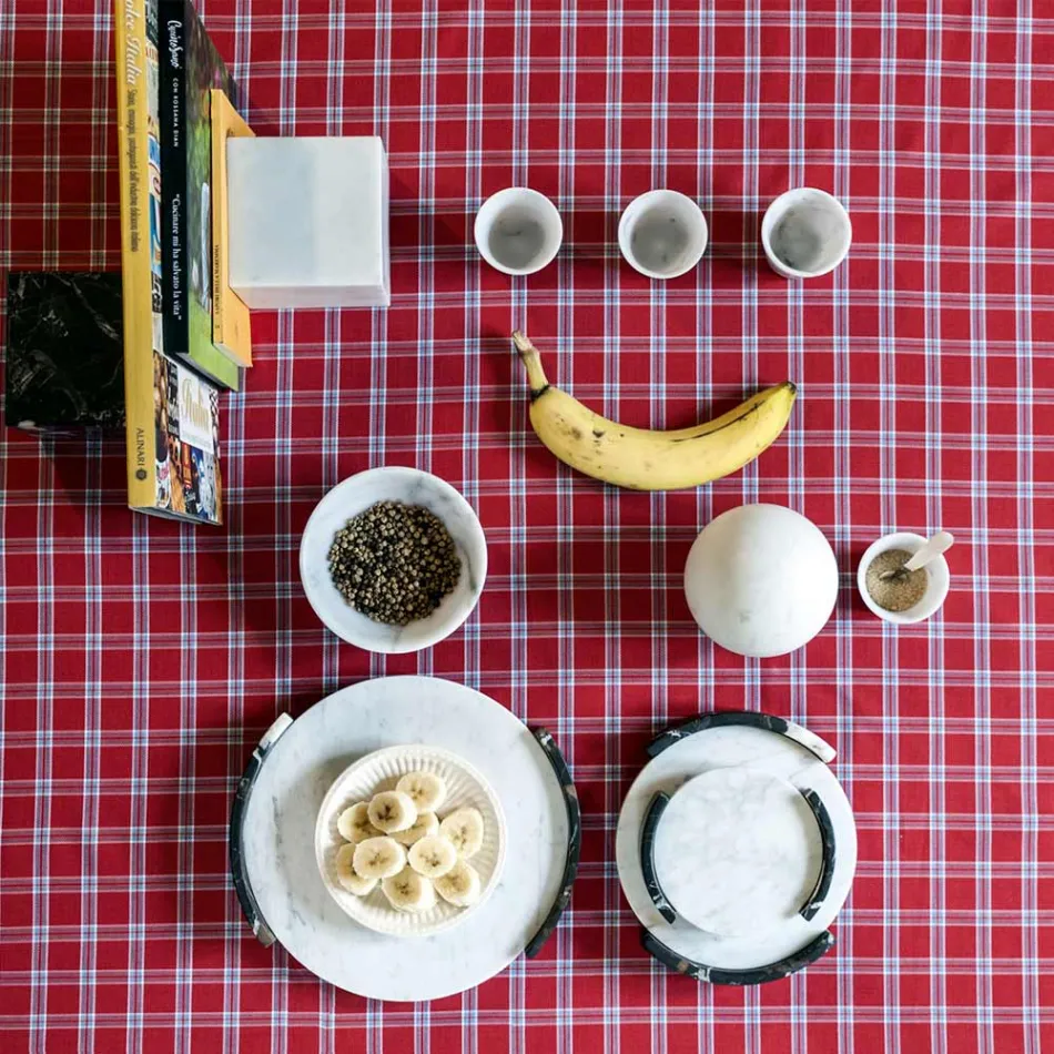 Verre Grappa en marbre blanc de Carrare fabriqué en Italie - Fergie Viadurini