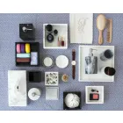 Porte-brosse à dents en verre en marbre Paonazzo Made in Italy - Limba Viadurini