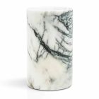 Porte-brosse à dents en verre en marbre Paonazzo Made in Italy - Limba Viadurini