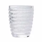 Verres à eau en verre transparent décorés, service moderne 12 pièces - mélange Viadurini