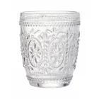 Verres à eau en verre transparent décoré 12 pièces - Palazzo Viadurini
