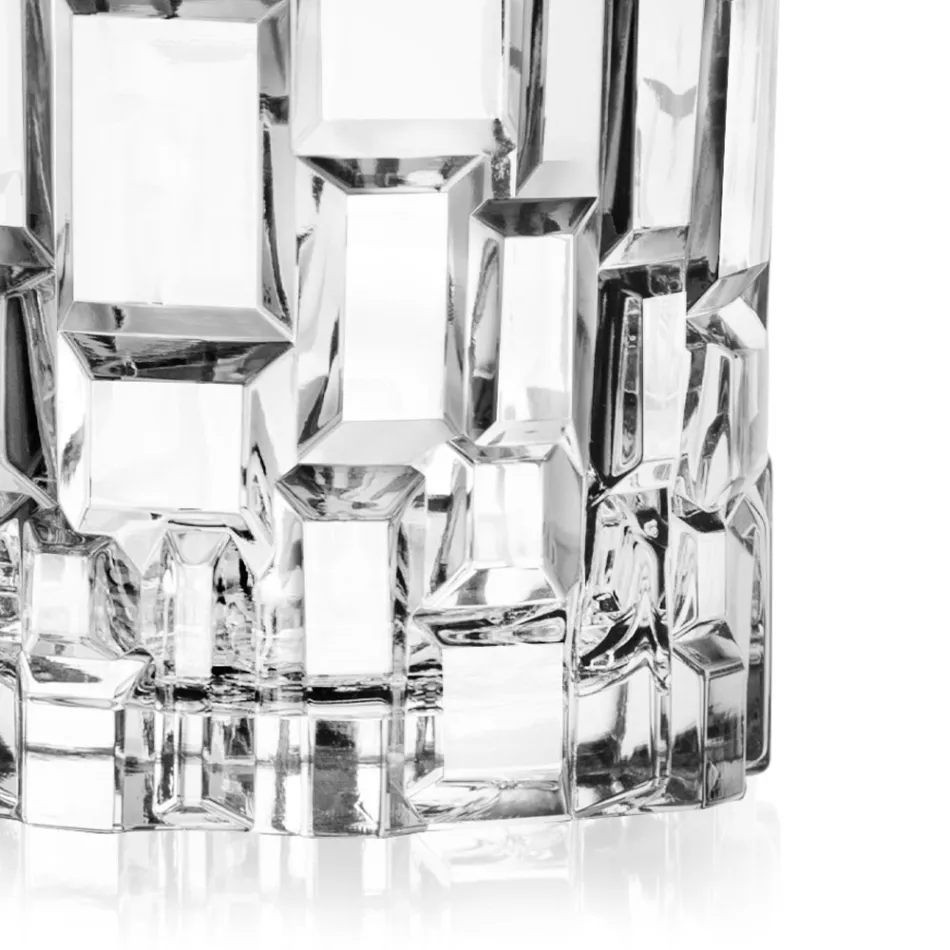 Verres Low Drink en Cristal Écologique Décoré 12 Pcs - Catane Viadurini