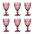 Verres à Vin Colorés en Verre Design Moderne 6 Pièces - Timon Viadurini