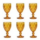 Verres à Vin Colorés en Verre Design Moderne 6 Pièces - Timon Viadurini