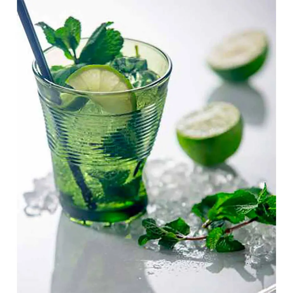 Verres à cocktail en verre coloré 6 pièces de design froissé - Sarabi Viadurini