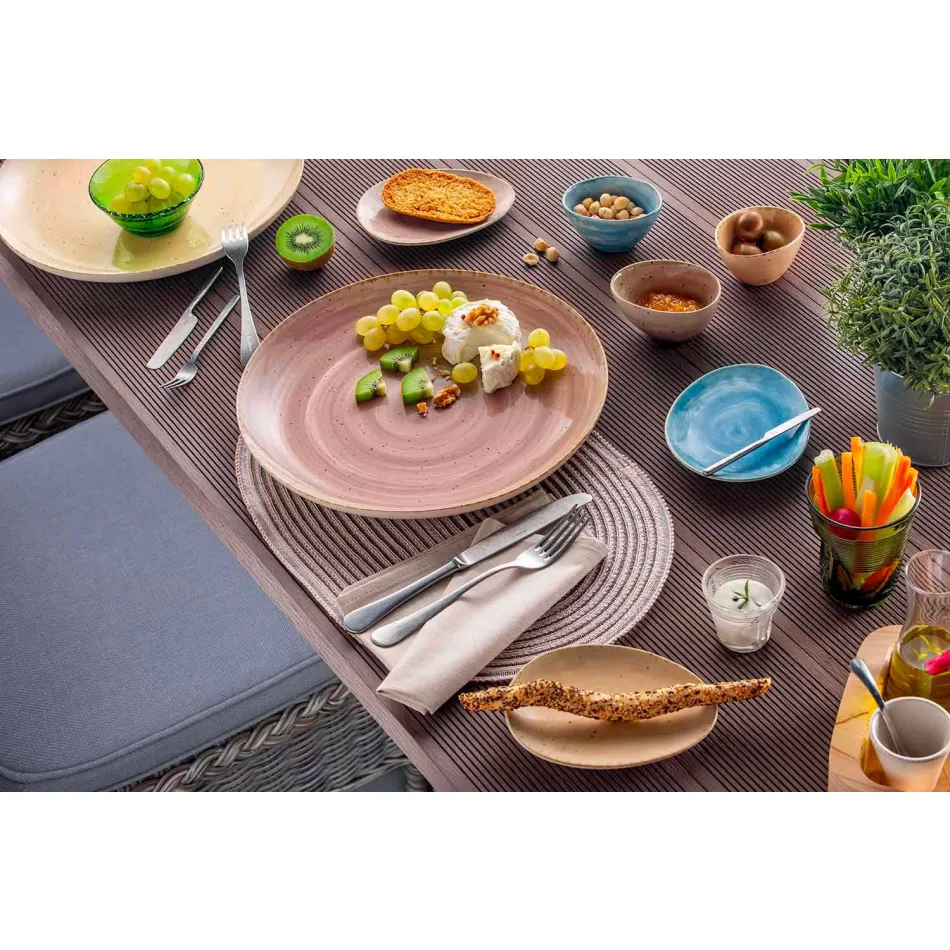 Verres à cocktail en verre coloré 6 pièces de design froissé - Sarabi Viadurini