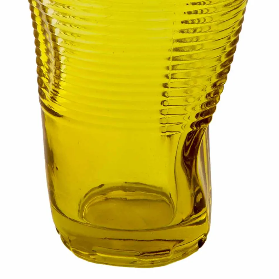 Verres à cocktail en verre coloré 6 pièces de design froissé - Sarabi Viadurini