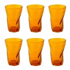 Verres à cocktail en verre coloré 6 pièces de design froissé - Sarabi Viadurini