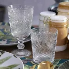 Verres à vin en verre décoré transparent 12 gobelets design - Maroccobic Viadurini