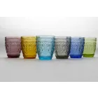 Ensemble de verres à eau décorés et colorés 6 pièces - Pastel-Palazzo Viadurini