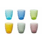 Ensemble de verres à eau décorés et colorés 6 pièces - Pastel-Palazzo Viadurini
