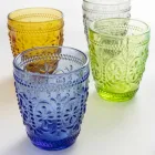 Ensemble de verres à eau décorés et colorés 6 pièces - Pastel-Palazzo Viadurini