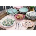 Verres décorés en verre coloré moderne servant de l'eau 12 pièces - Mix Viadurini