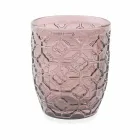 Verres décorés en verre coloré moderne servant de l'eau 6 pièces - Mix Viadurini