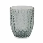 Verres décorés en verre coloré moderne servant de l'eau 6 pièces - Mix Viadurini