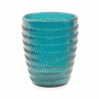 Verres décorés en verre coloré moderne servant de l'eau 6 pièces - Mix Viadurini