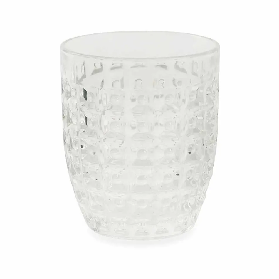 Verres décorés en verre coloré moderne servant de l'eau 6 pièces - Mix Viadurini