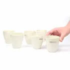 Verres en porcelaine blanche design de luxe 6 pièces uniques - Arcireale Viadurini