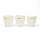 Verres en porcelaine blanche design de luxe 6 pièces uniques - Arcireale Viadurini