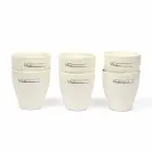 Verres en porcelaine blanche design de luxe 6 pièces uniques - Arcireale Viadurini