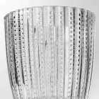 Verres en verre transparent décorés, service d'eau moderne 12 pièces - mélange Viadurini