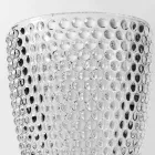 Verres en verre transparent décorés, service d'eau moderne 12 pièces - mélange Viadurini