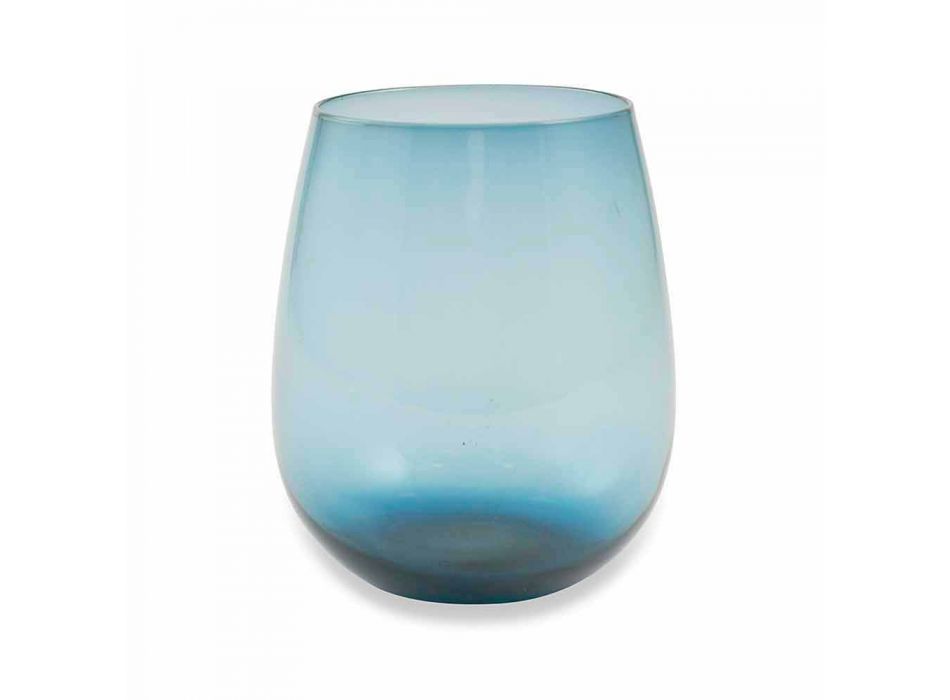 Service de verres à eau en verre moderne et coloré de 6 pièces - Aperi Viadurini