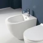 Bidet en céramique cyclonique monotrou Aralia au design moderne Viadurini