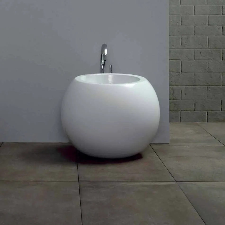 Bidet en forme de boule en céramique de couleur Fanna Viadurini