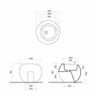 Bidet en forme de boule en céramique de couleur Fanna Viadurini