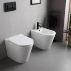 Bidet monotrou sur pied Salice en céramique blanche au design moderne et élégant Viadurini