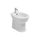 Bidet monotrou sur pied en céramique blanche au design moderne et élégant - Silica Viadurini
