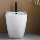 Bidet monotrou sur pied en céramique blanche résistante au design moderne - Olmo Viadurini