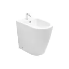 Bidet monotrou avec bonde décalée en céramique au design moderne - Oleandro  Viadurini