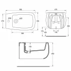 Bidet suspendu design en céramique Gaiola blanche, fabriqué en Italie Viadurini