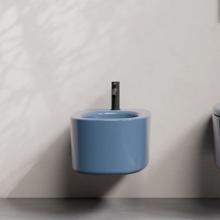 Bidet suspendu en céramique, disponible en plusieurs couleurs, fabriqué en Italie - Fille Viadurini