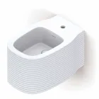 Bidet suspendu en céramique de conception moderne fabriqué en Italie, Hamlet Viadurini