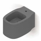 Bidet suspendu en céramique de conception moderne fabriqué en Italie, Hamlet Viadurini