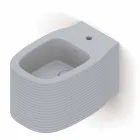 Bidet suspendu en céramique de conception moderne fabriqué en Italie, Hamlet Viadurini