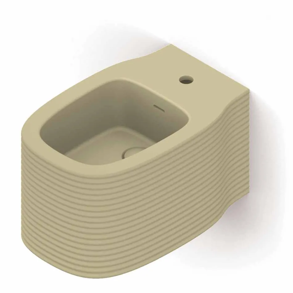 Bidet suspendu en céramique de conception moderne fabriqué en Italie, Hamlet Viadurini