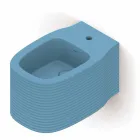 Bidet suspendu en céramique de conception moderne fabriqué en Italie, Hamlet Viadurini