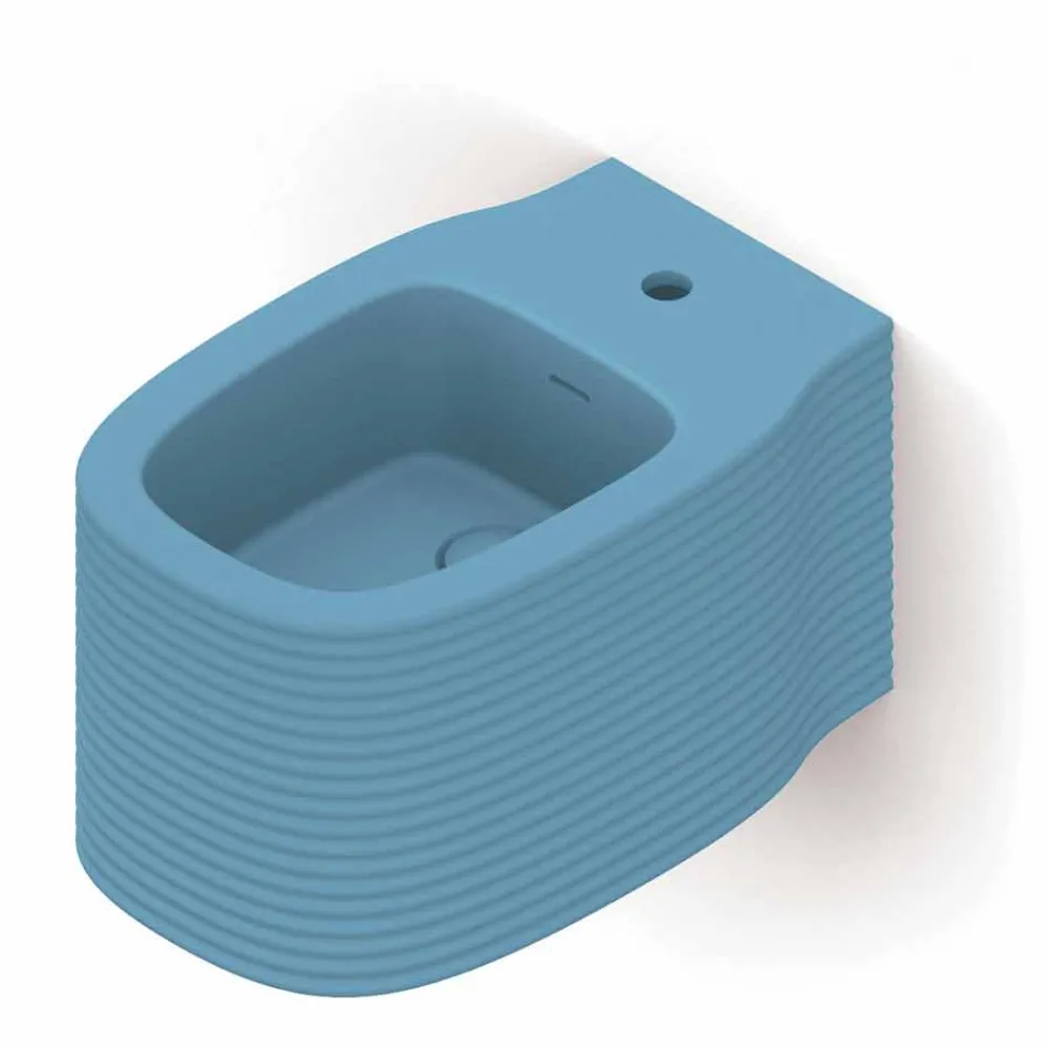 Bidet suspendu en céramique de conception moderne fabriqué en Italie, Hamlet Viadurini