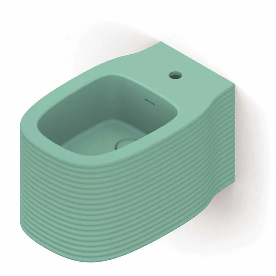 Bidet suspendu en céramique de conception moderne fabriqué en Italie, Hamlet Viadurini